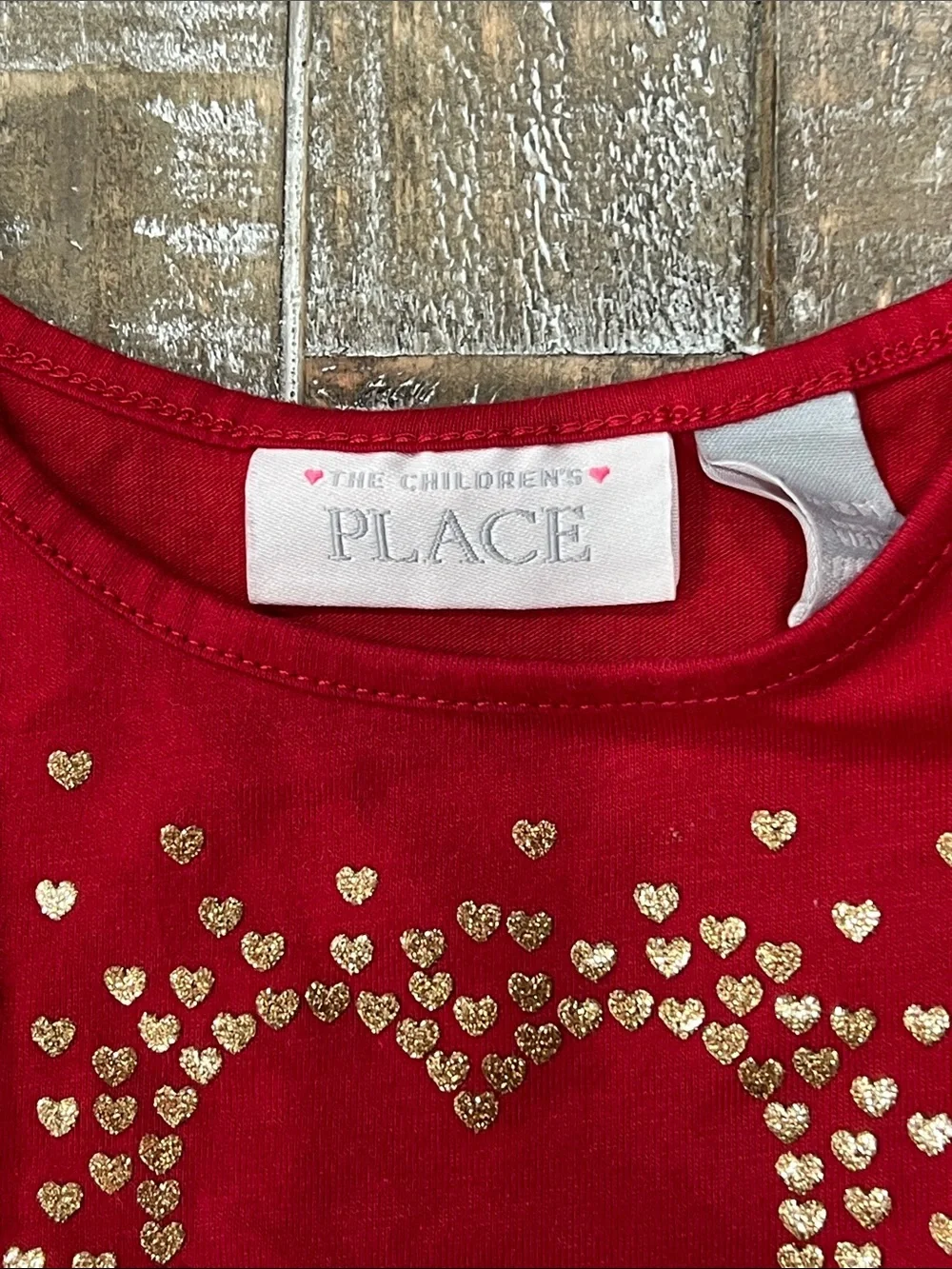The Children's Place Red Long-Sleeve Tulle Heart Dress